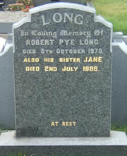 Headstone - Jane & Robert Long