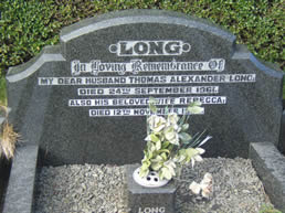 Headstone - Thomas and Rebecca Long