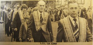 Photograph of LOL 124 from The Ulster Star 18th July 1980 – appears with permission of The Ulster Star