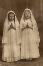 The 1st communion of Sheila and Mary Langan