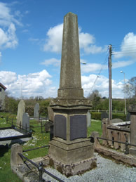 The burial place of the Rev. William Magill, born 1815 died 1880, minister at Dundrod for 40 years